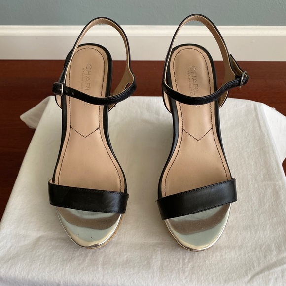 Charles David black espadrille sandals 36.5 or 6.5 - Picture 2 of 5